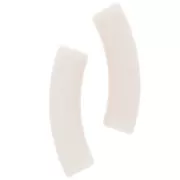 32x8mm Clear acrylic curved tube beads - Nude x6