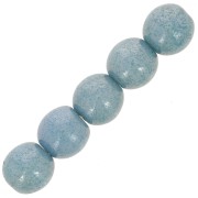 Round beads 4mm Chalkwhite Blue Luster x50|raw }}