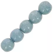 Chalkwhite Blue - Round beads 4mm Chalkwhite Blue Luster x50 Round beads 4mm Chalkwhite Blue Luster x50