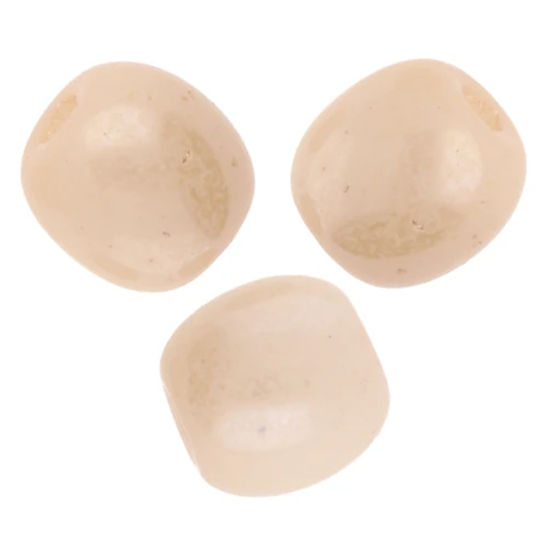 Czech glass beads round 4 mm Opaque Beige Ceramic Look x50