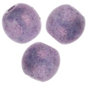 Czech glass beads round 4 mm - Opaque Luster Amethyst x50|raw }}