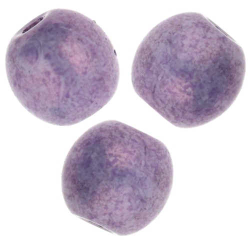 Czech glass beads round 4 mm - Opaque Luster Amethyst x50
