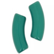 Curved tube beads 35x11 mm in opaque acrylic - Bottle green x6