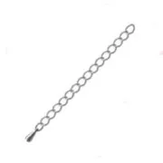 Fine silver plating extension chains 50 to 60mm x10