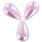Pearly drops 9x16mm pink x10|raw }}
