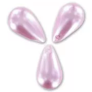 Pearly drops 9x16mm pink x10