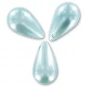 Pearly drops 9x16mm Light Blue x10
