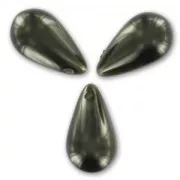 Pearly drops 9x16mm Dark Khaki x10