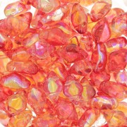 8x5mm Gemduo 2-hole glass beads - Summer Rainbow Orange x10g