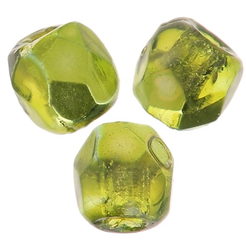 True 2mm Fire Polished faceted round beads - Crystal Olive Metallic Ice x50