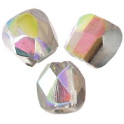 True 2mm Fire Polished faceted round beads - Crystal Graphite Rainbow x50|raw }}