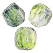 True 2mm Fire Polished faceted round beads - Crystal Green x50