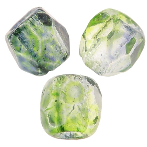 True 2mm Fire Polished faceted round beads - Crystal Green x50
