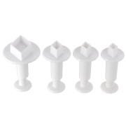 4 cookie cutters for polymer clay with piston - Losange - 20-22-24-32 mm x1|raw }}