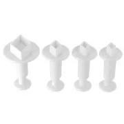 4 cookie cutters for polymer clay with piston - Losange - 20-22-24-32 mm x1