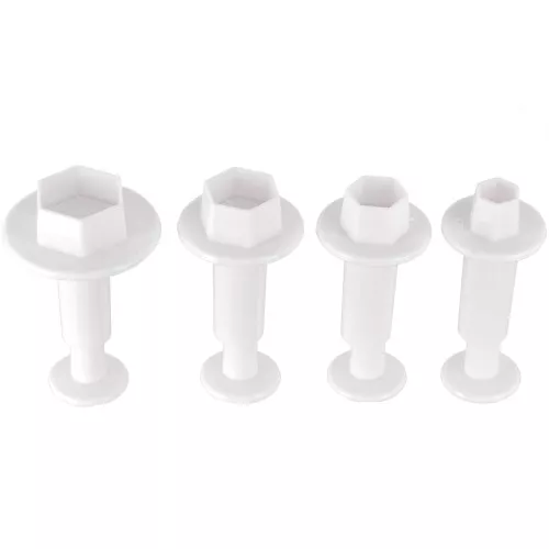 4 cookie cutters for polymer clay with piston - Octagon - 20-22-24-30 mm x1