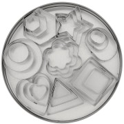 Set of 24 stainless steel dies for modelling - Geometric 2 x1|raw }}