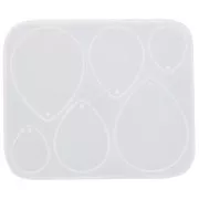 Silicone mold for making resin drop pendants - Transparent x1