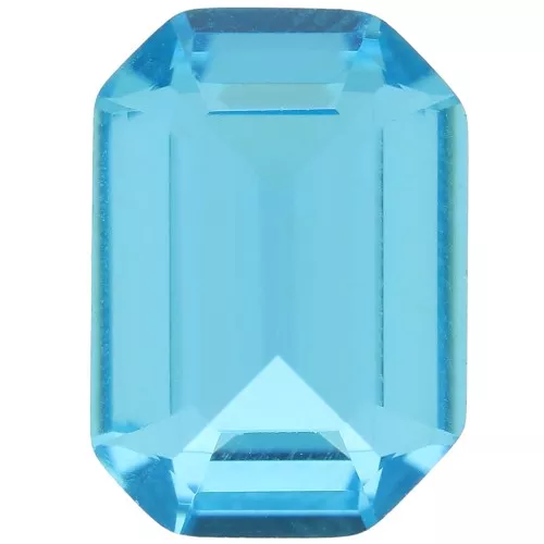 14x10mm Cabochon step cut octagone Aurora A4610 - Aquamarine x1