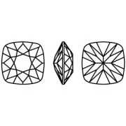 12mm Aurora square cabochon A4470 - Indicolite x1