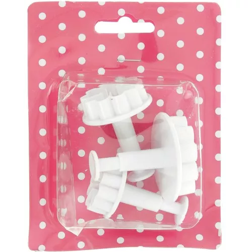 Set of 3 cookie cutters for polymer clay - Flowers - 31-38-47 mm