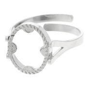 316L stainless steel Adjustable oval ring for 10x8mm cabochon - sun x1|raw }}