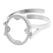 316L stainless steel Adjustable oval ring for 10x8mm cabochon - sun x1