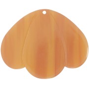 36x45mm Pendant 3 petals in transparent acetate - Marbled Fauve x1|raw }}