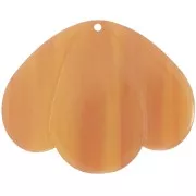 36x45mm Pendant 3 petals in transparent acetate - Marbled Fauve x1