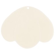 36x45mm Pendant 3 petals in opaque acetate - Ecru x1|raw }}