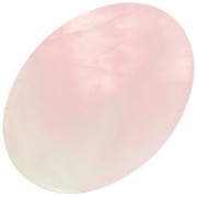 18x13mm Flat oval gemstone cabochon - Rose Quartz x1|raw }}