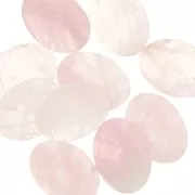 18x13mm Flat oval gemstone cabochon - Rose Quartz x1