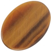 18x13mm Flat oval gemstone cabochon - Tiger's eye x1|raw }}