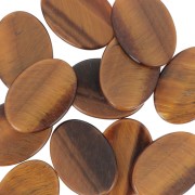 18x13mm Flat oval gemstone cabochon - Tiger's eye x1