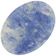 18x13mm Flat oval gemstone cabochon - Sodalite x1