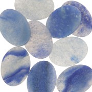 18x13mm Flat oval gemstone cabochon - Sodalite x1