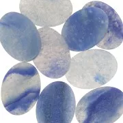 18x13mm Flat oval gemstone cabochon - Sodalite x1