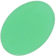 18x13mm Flat oval gemstone cabochon - dyed Jade - Green x1