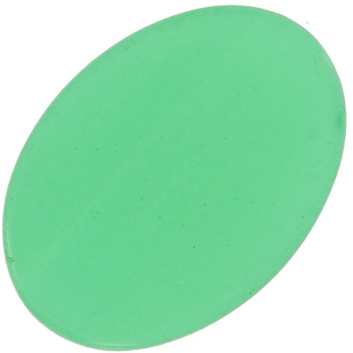 18x13mm Flat oval gemstone cabochon - dyed Jade - Green x1