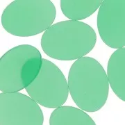18x13mm Flat oval gemstone cabochon - dyed Jade - Green x1
