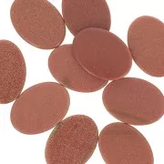 18x13mm Flat oval cabochon Gold Stone - imitation sunstone x1
