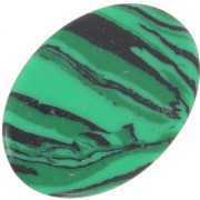 18x13mm imitation gemstone Flat oval cabochon - Malachite x1|raw }}