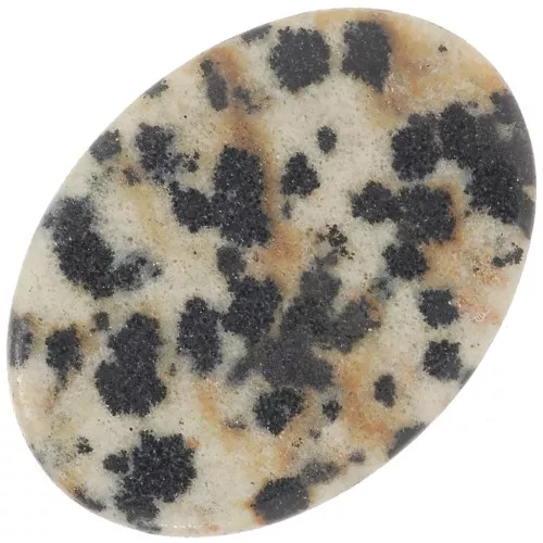 18x13mm imitation gemstone Flat oval cabochon - Dalmatian Jasper x1