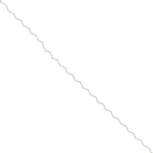 0.8mm Paloma wavy chain - zigzag - Silver x1m