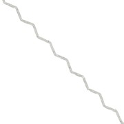 0.8mm Paloma wavy chain - zigzag - Silver x1m