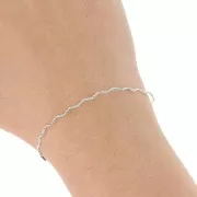 0.8mm Paloma wavy chain - zigzag - Silver x1m