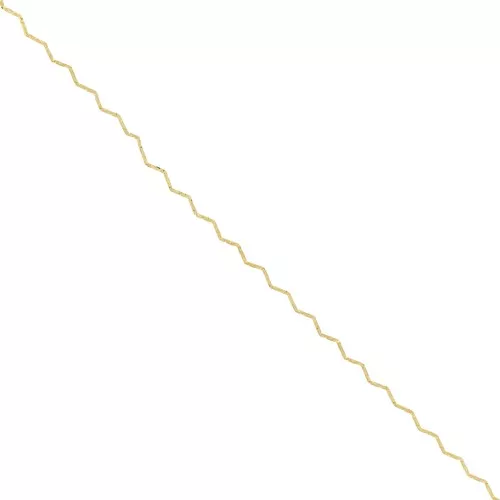 0.8mm Paloma wavy chain - zigzag - Gold x1m