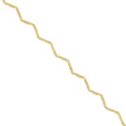 0.8mm Paloma wavy chain - zigzag - Gold x1m