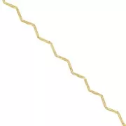 0.8mm Paloma wavy chain - zigzag - Gold x1m