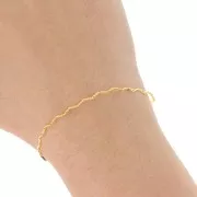 0.8mm Paloma wavy chain - zigzag - Gold x1m